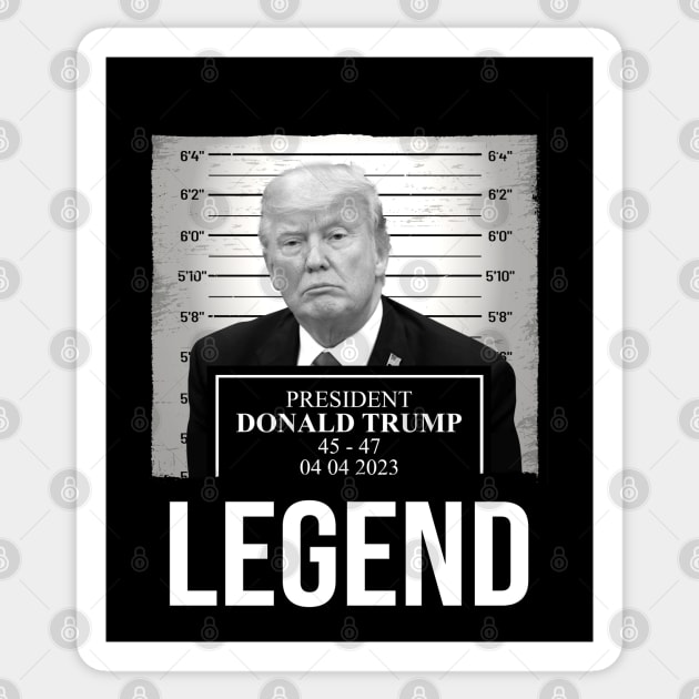 Mugshot 2024 Trump Legend Sticker by Hassler88